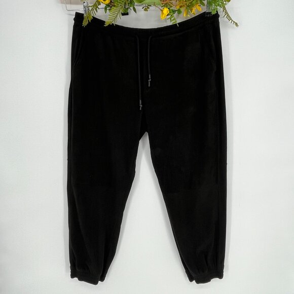 Black Soft Black Faux Suede Joggers Size XXL - Picture 2 of 4